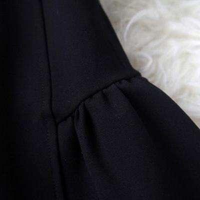 Long Sleeve Dress In Black