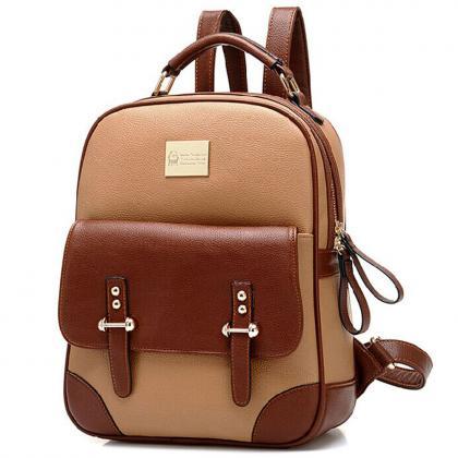 British Style Vintage Backpack School Bag