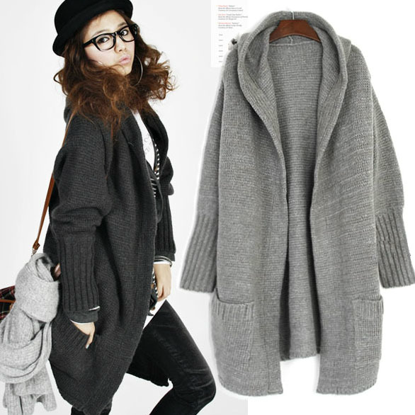 Thick Wool Hooded Sweater 